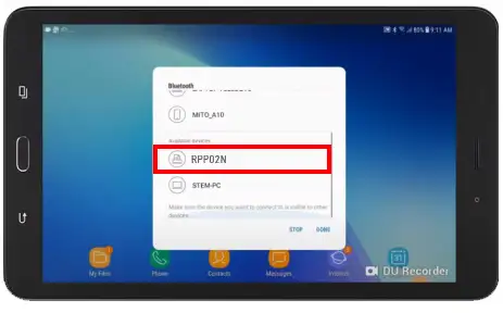 Pair the device that has the iREAP POS application to the Panda PRJ-R58B II printer via Bluetooth