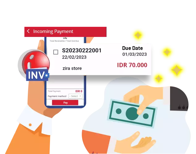Payment process credit sales for consignment business using iREAP Invoice