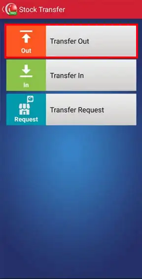 Transfer out menu in mobile cashier android iREAP POS PRO via mobile