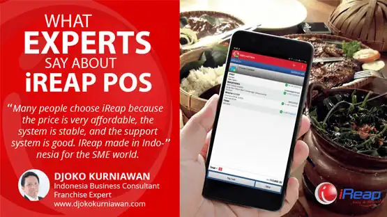 Mobile Cashier Android iREAP POS Review from Djoko Kurniawan Indonesia Business Consultant Franchise Expert