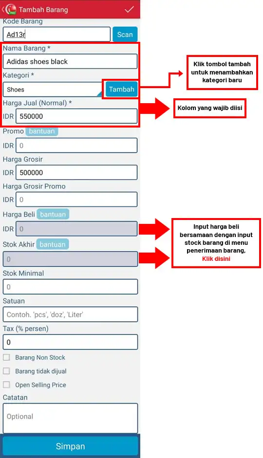 Informasi produk aplikasi kasir iREAP PRO