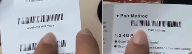 Cara menghidupkan bluetooth barcode scanner Panda PRJ-888-1D