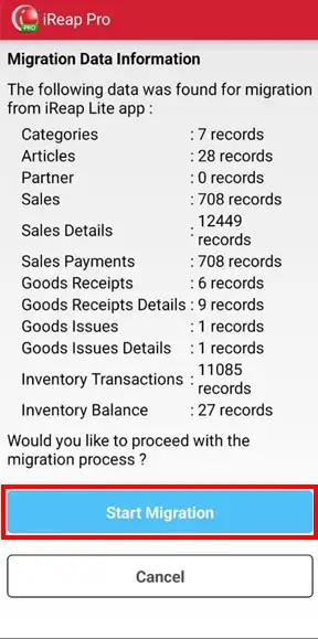 iREAP Lite to iREAP Pro migration data information