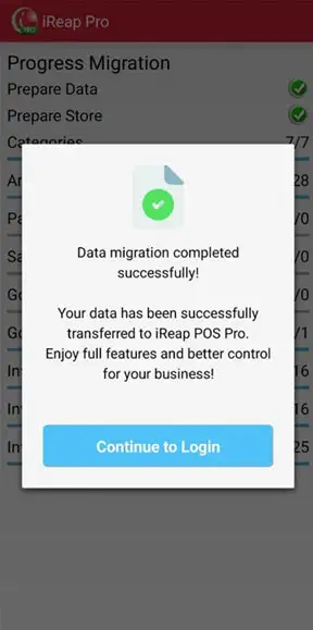 iREAP Lite to Pro migration successful