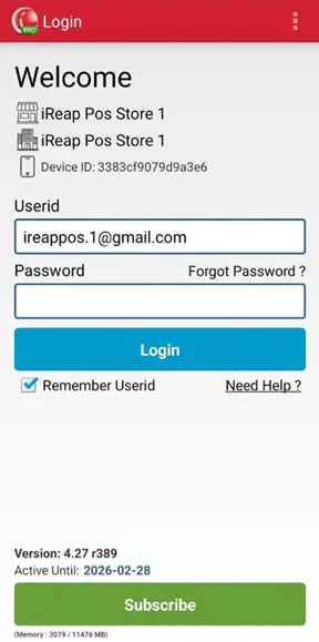 Login to iREAP Pro