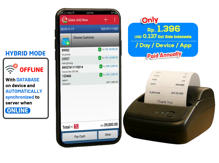 Mobile Cashier Android Support multiple Store iREAP POS PRO