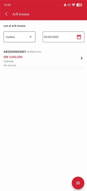 Step 11 You have created invoice successfully in iREAP Invoice Detail Screen- Create New A/R Invoice in iReap Invoice