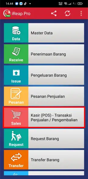 Buat transaksi di iREAP POS