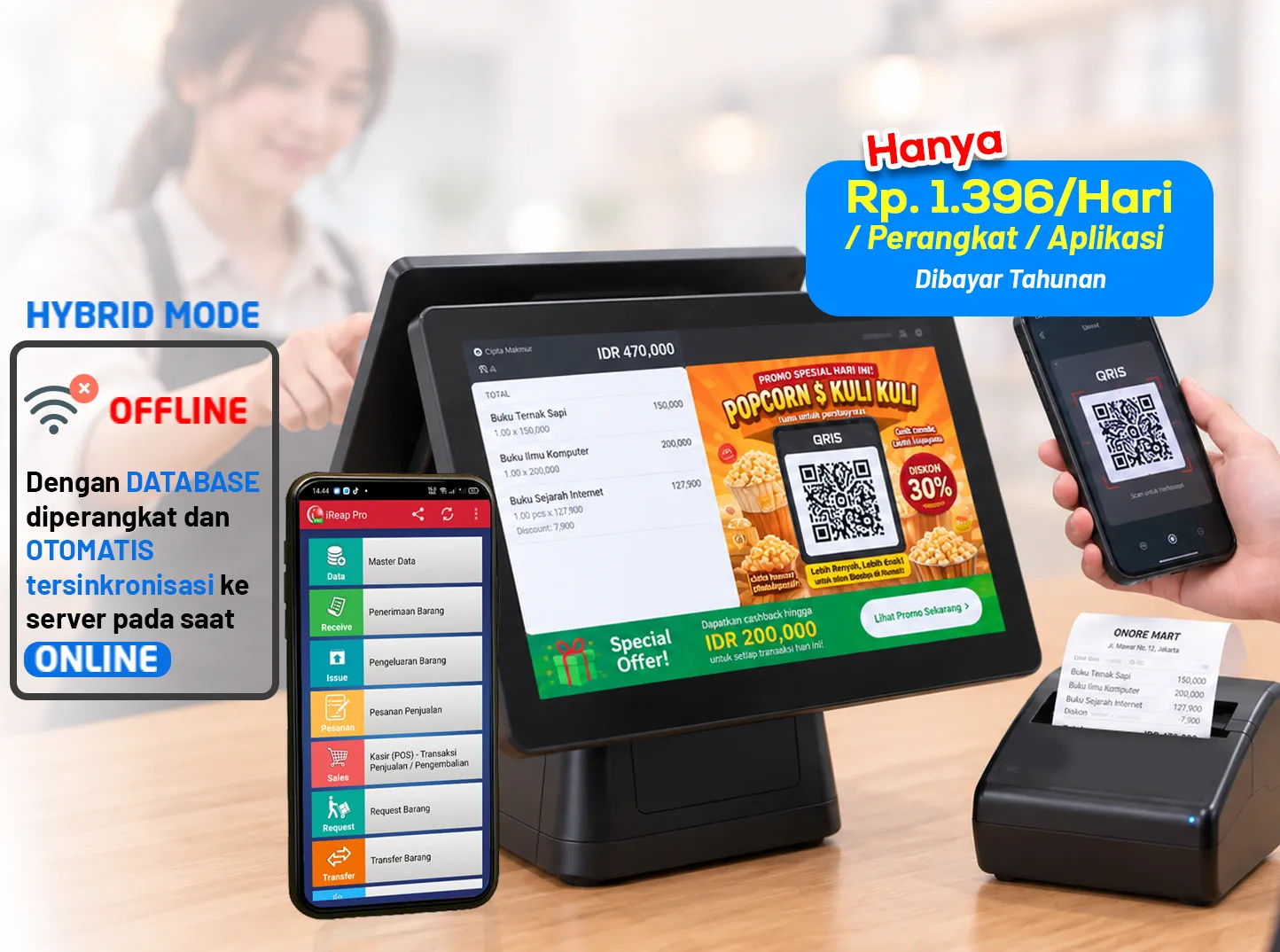 Aplikasi Kasir Gratis iREAP POS PRO Banyak Toko - Demo