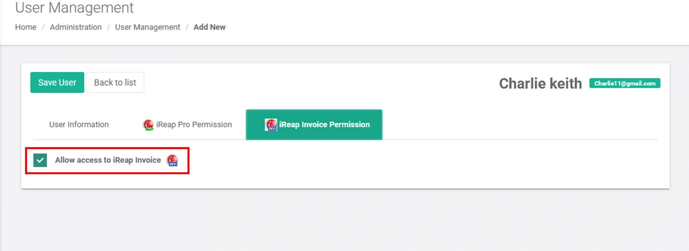 Checklist Flag - iREAP Invoice