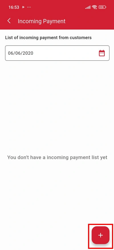 Select Customer that you want to record the payment