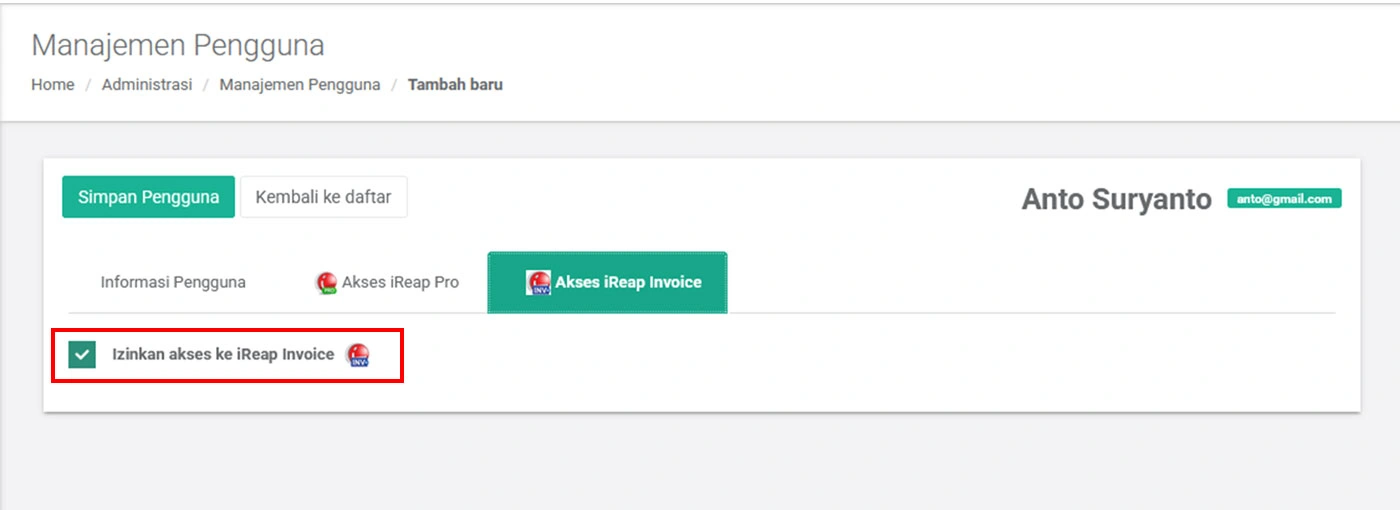 Checklist Flag - iREAP Invoice