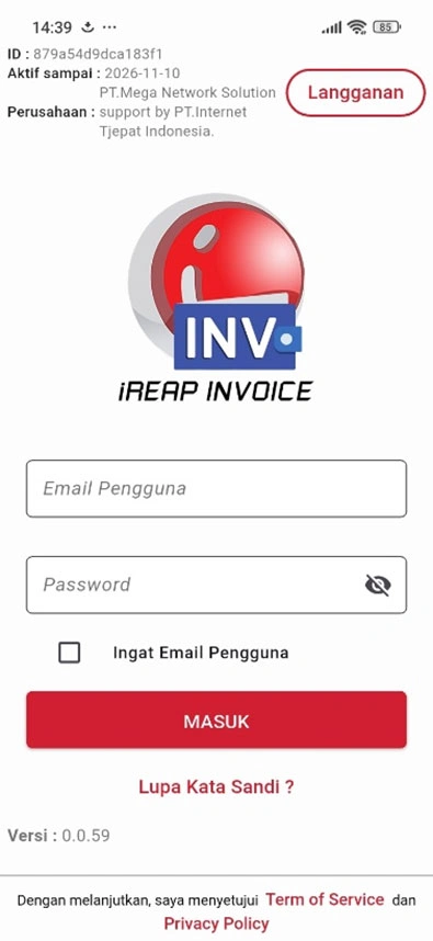 iREAP Invoice