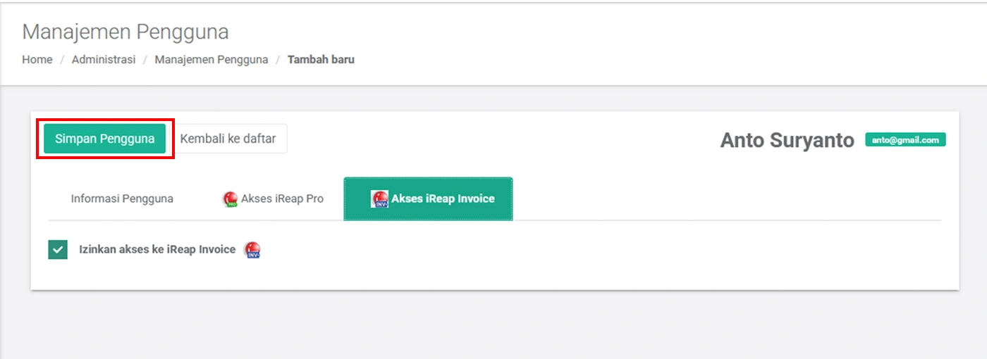 Checklist Flag - iREAP Invoice