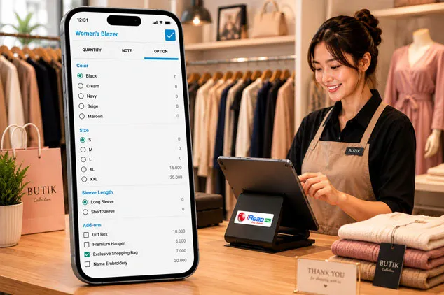 POS Cashier Application with Item Option (Modifier) Feature for boutique businesses