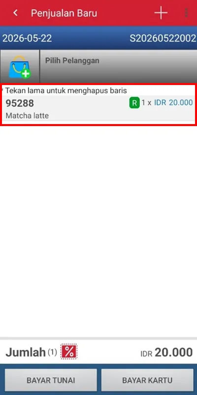 Edit opsi barang di iREAP POS Pro mobile