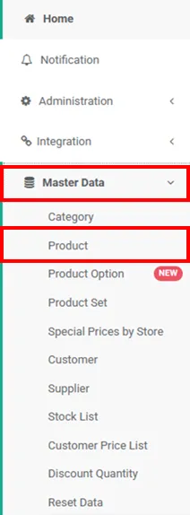 Successfully create new Product option iREAP POS Pro Web Admin