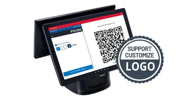 Monitor Kasir Dual Display iWARE PXA-38 cocok untuk aplikasi kasir iREAP Pro