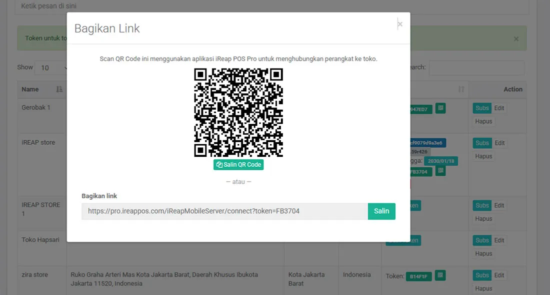 Tampilan QR Code untuk di-scan ke perangkat baru Tampilan QR Code untuk di-scan ke perangkat baru