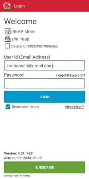 Scan the QR Code using the new device in the iREAP POS Pro application