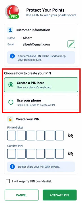 Setting up a verification points PIN in the iREAP POS PRO Android cashier application