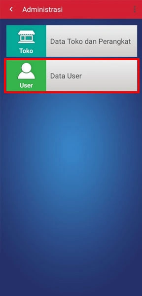 Menu data user di iREAP PRO