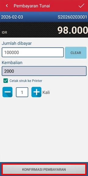Konfirmasi pembayaran di iREAP PRO