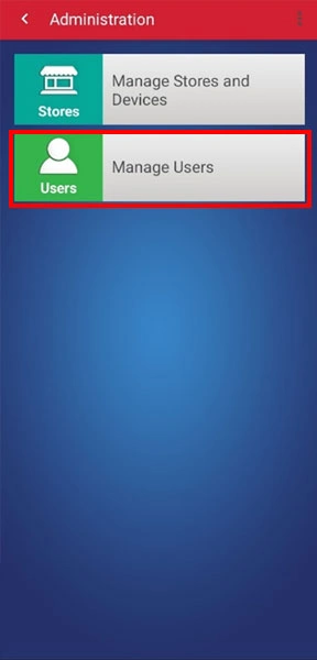 Manage user menu iREAP POS Pro mobile