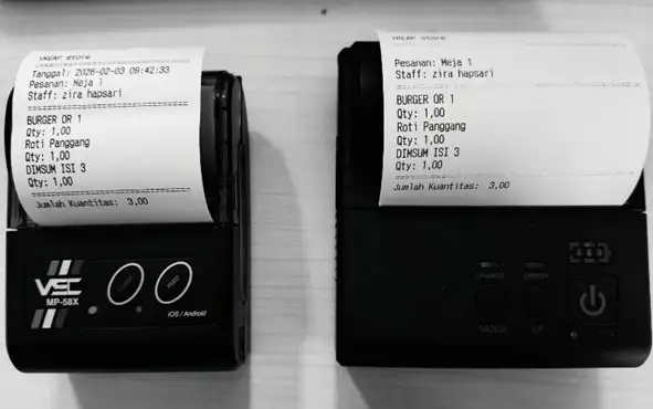 Mencetak pesanan ke printer kasir dan dapur di iREAP PRO