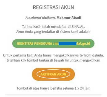 Halal account activation