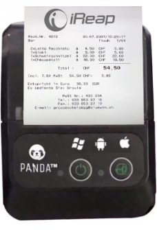 Print Receipt from Mini Printer Bluetooth Panda PRJ 58B