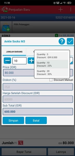 Check Minimum Discount Quantity Pada Transaksi Penjualan Aplikasi Kasir iREAP POS PRO