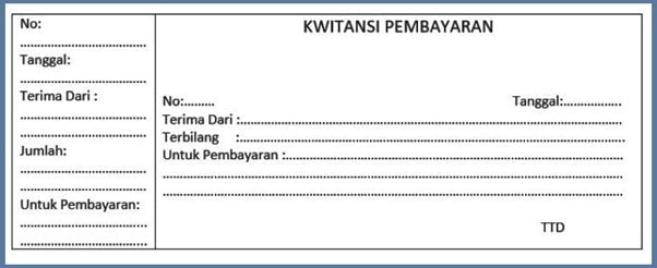 Sample Payment Receipt form