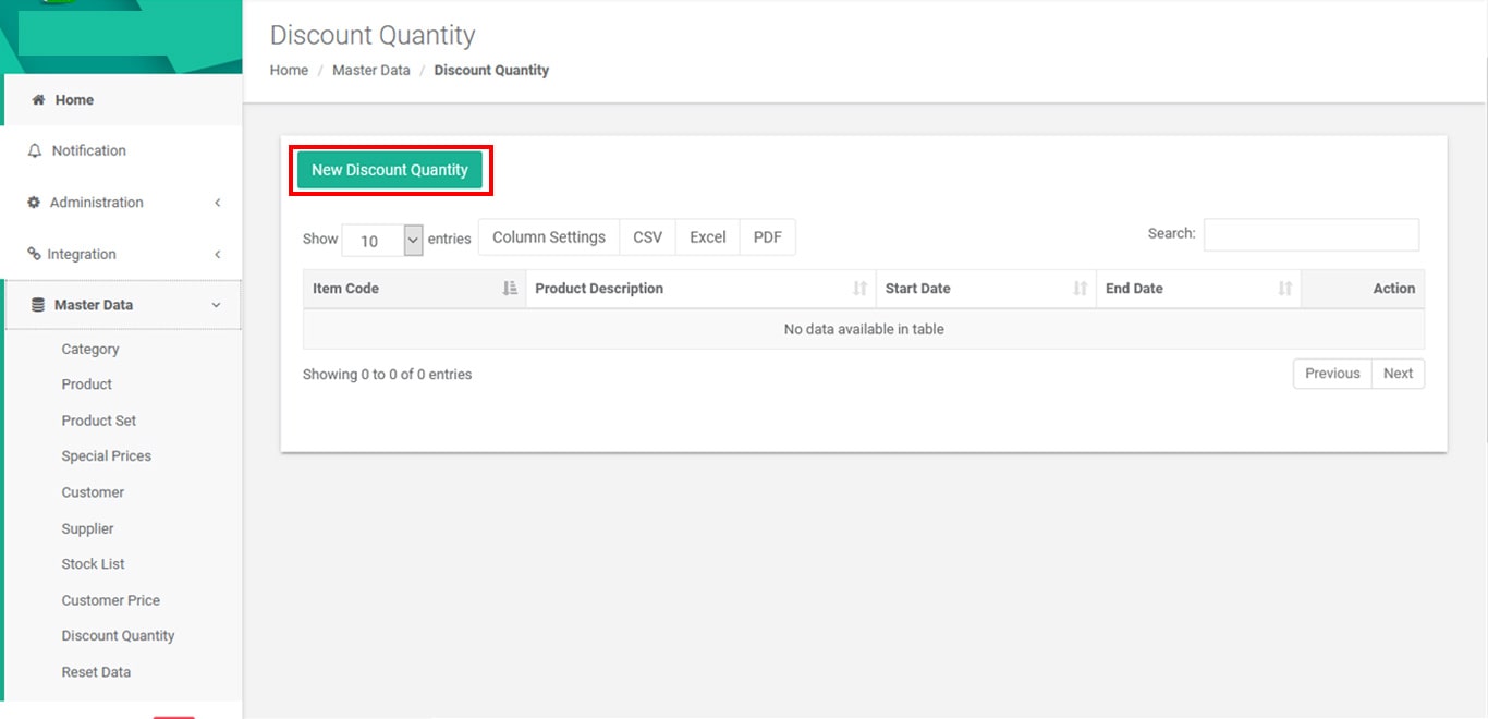 Create Discount Quantity in iREAP POS Pro Administrator