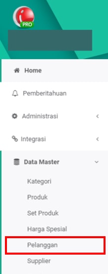 iREAP POS Pro Menu Master Data Pelanggan