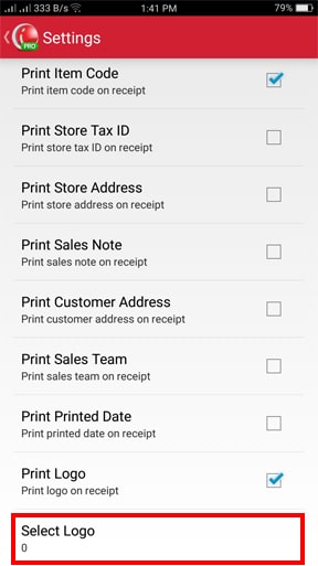 iREAP POS Print Receipt Support Customize Logo