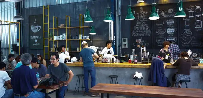 Desain Kedai Kopi yang Sederhana Desain Kedai Kopi yang Sederhana
