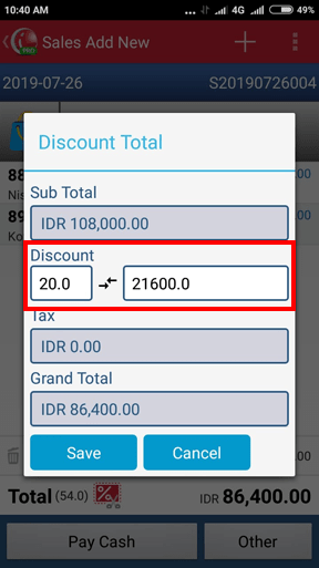Input the Document Discount in iREAP POS Pro