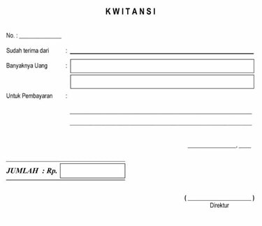 form sample payment receipt - indonesian