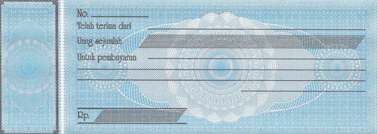 format sample payment receipt - indonesian