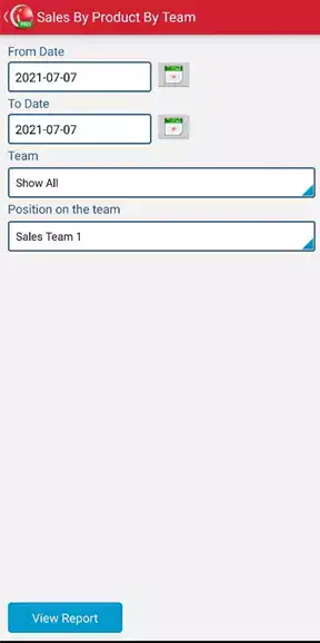 How to view sales by product by team on mobile cashier pos iREAP PRO