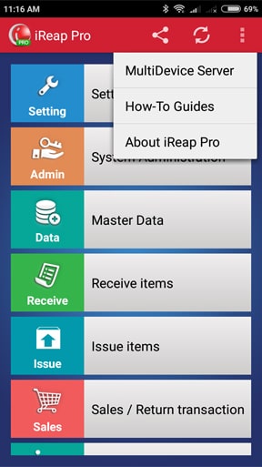 iREAP POS Pro Helper Steps 1 - Select Multiple Device Server Menu