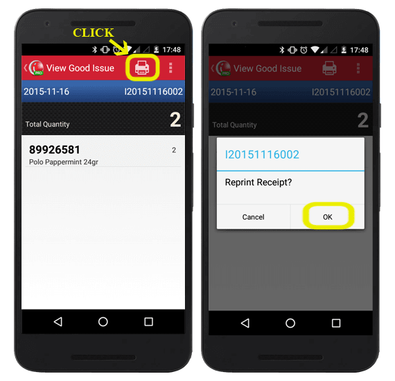 iREAP POS Pro Print Good Issue