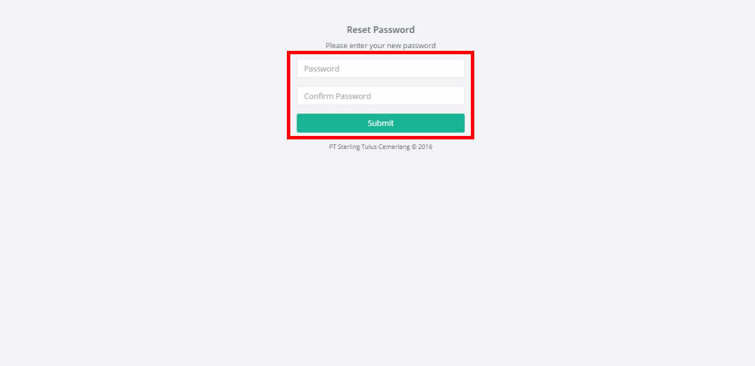 Step 6 Isi password baru di web admin iREAP POS Pro - Cara Reset Password Administrator User Di Web Administrator iREAP POS Pro
