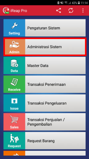 Step 3 Pilih menu Administrasi Sistem - Cara Reset Password Non-Administrator Pada Aplikasi kasir iREAP POS Pro