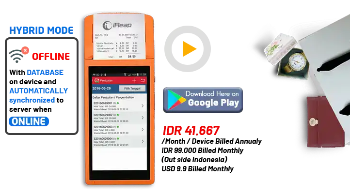 Mobile Cashier Android iREAP POS PRO Multiple Store - Demo