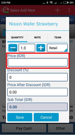 iREAP POS Pro Change Price in Sales Transaction