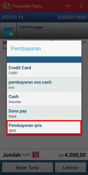 Pembayaran transaksi penjualan menggunakan Qris di aplikasi kasir android iREAP POS PRO
