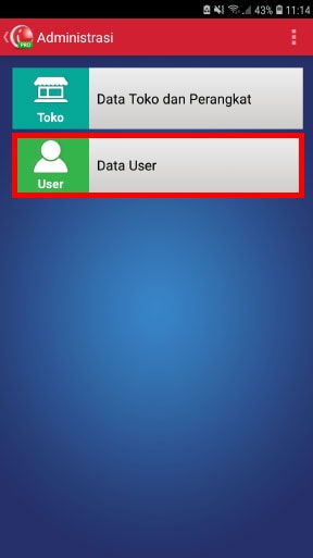 Step 4 Pilih menu data user - Cara Reset Password Non-Administrator Pada Aplikasi kasir iREAP POS Pro