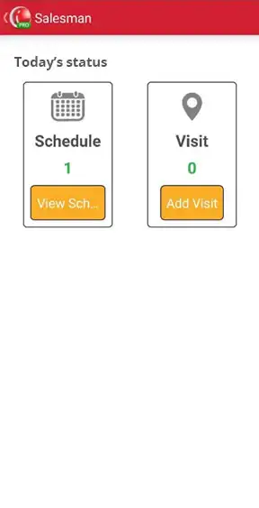 Salesman visit schedule status at iREAP Pro